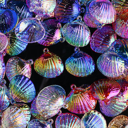 Mixed Color Shell Acrylic Pendants