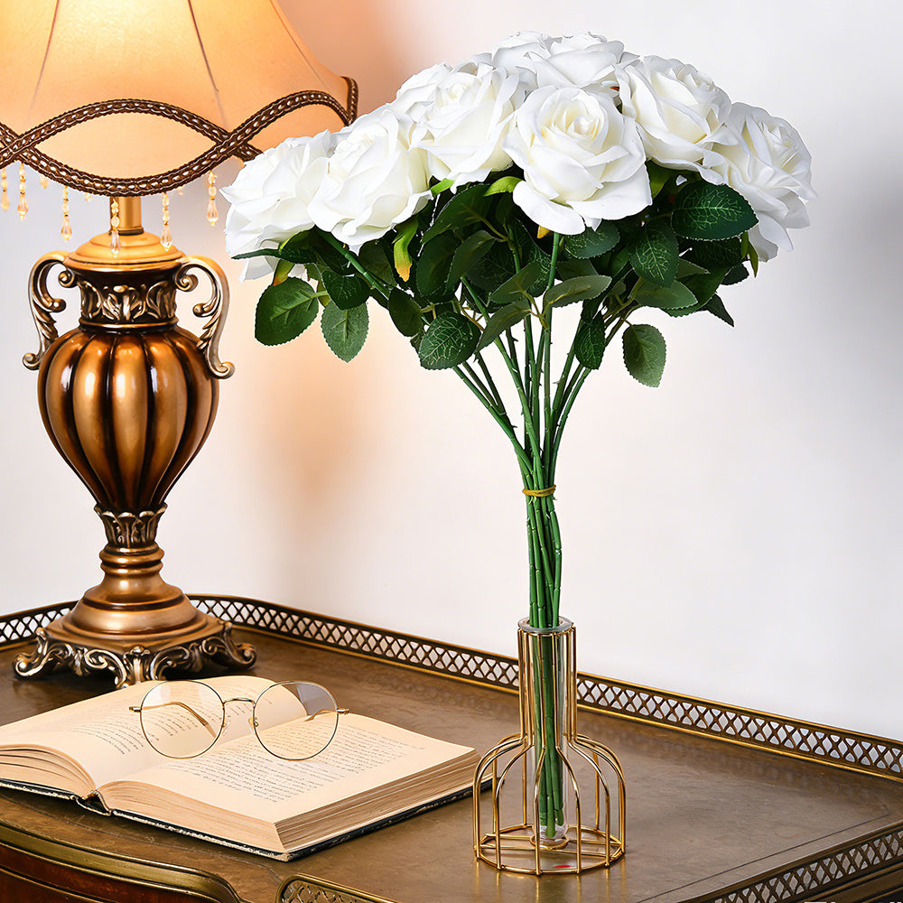 Artificial White Rose Bouquet