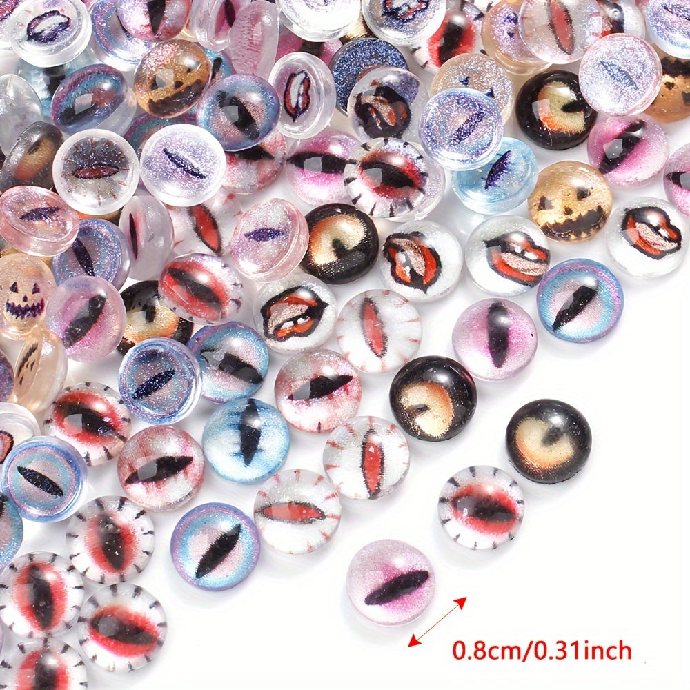 20PCS 8mm Eye Pattern Acrylic Spacer Beads