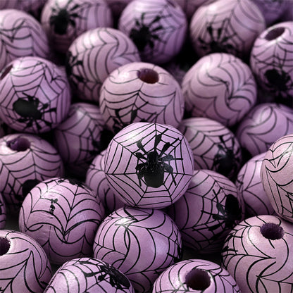 100pcs Big Size Halloween Wood Beads