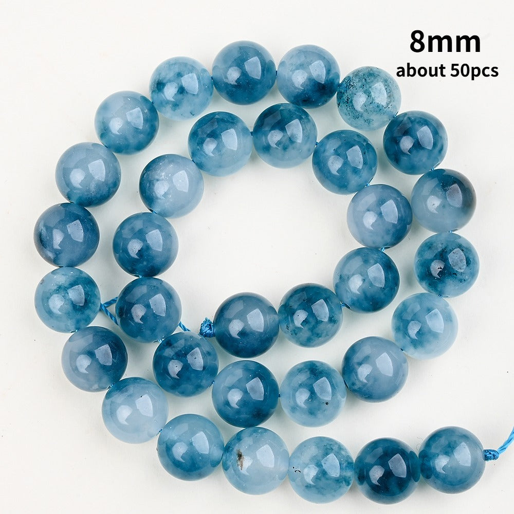 Deep Blue Jade Stone Beads