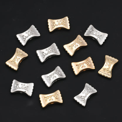 50pcs Golden & Silvery CCB Candy Letter Beads