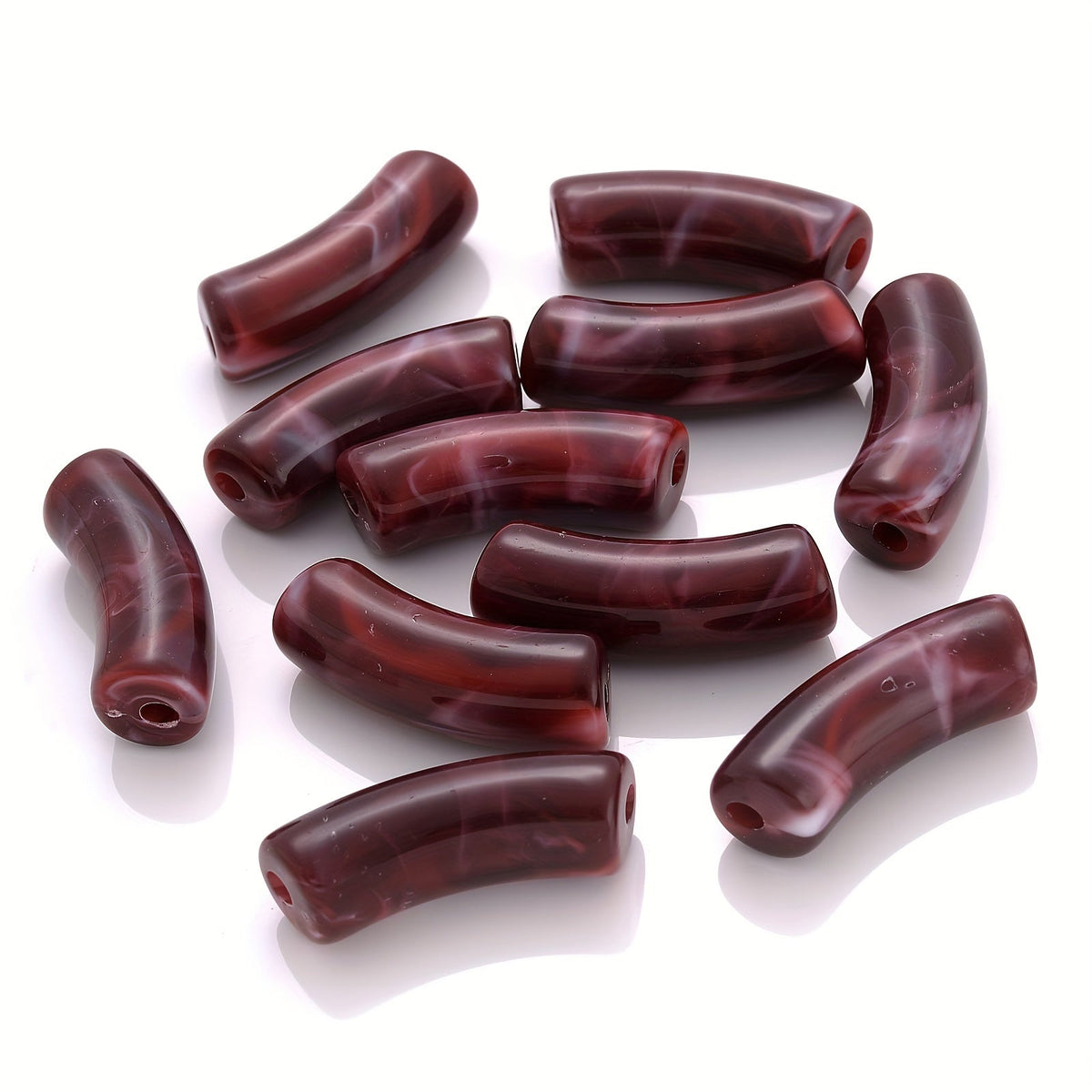 Gradient Curved Acrylic Beads