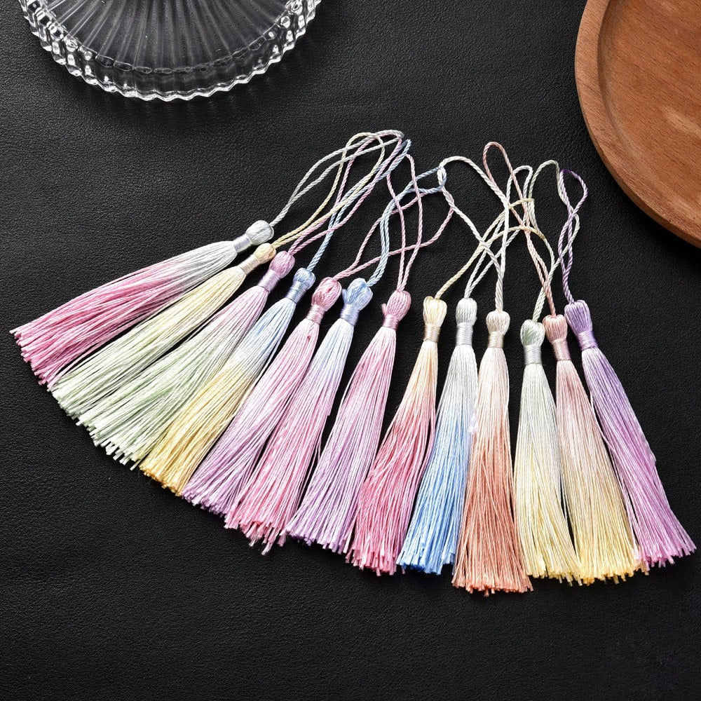 Gradient Color Soft Silk Tassels