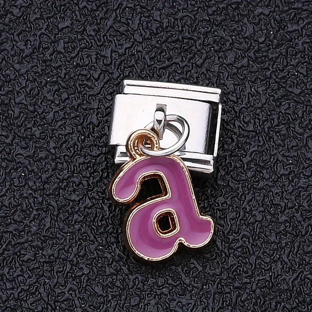1PC A-Z English Letter Charm Link Set for 9mm Bracelets