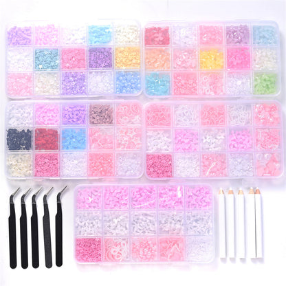 Mixed Resin Decorative Beads Set