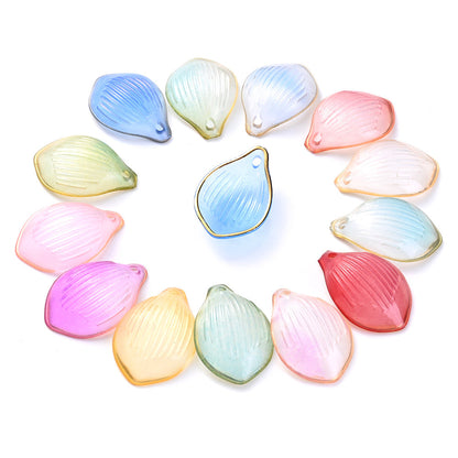 50pcs/set 15x22mm Fashion Petal Beads