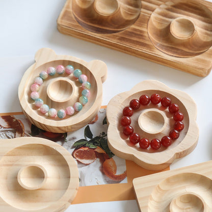 Wooden Beaded Jewelry Making Tray