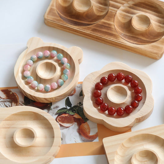 Wooden Beaded Jewelry Making Tray