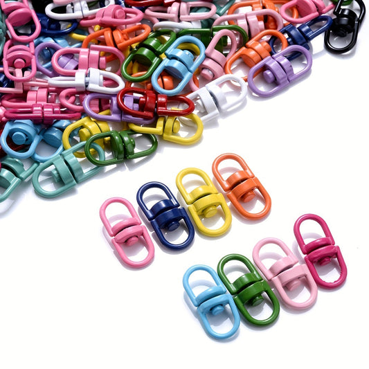 10PCS 9×19mm Colorful Keychain Connector Buckle Set