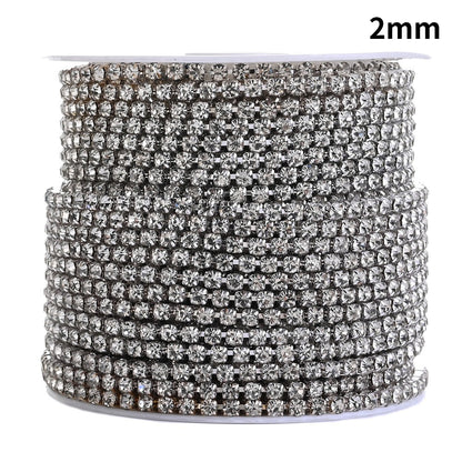 1 Roll 10 Yards Sparkling Rhinestone Chain Trim