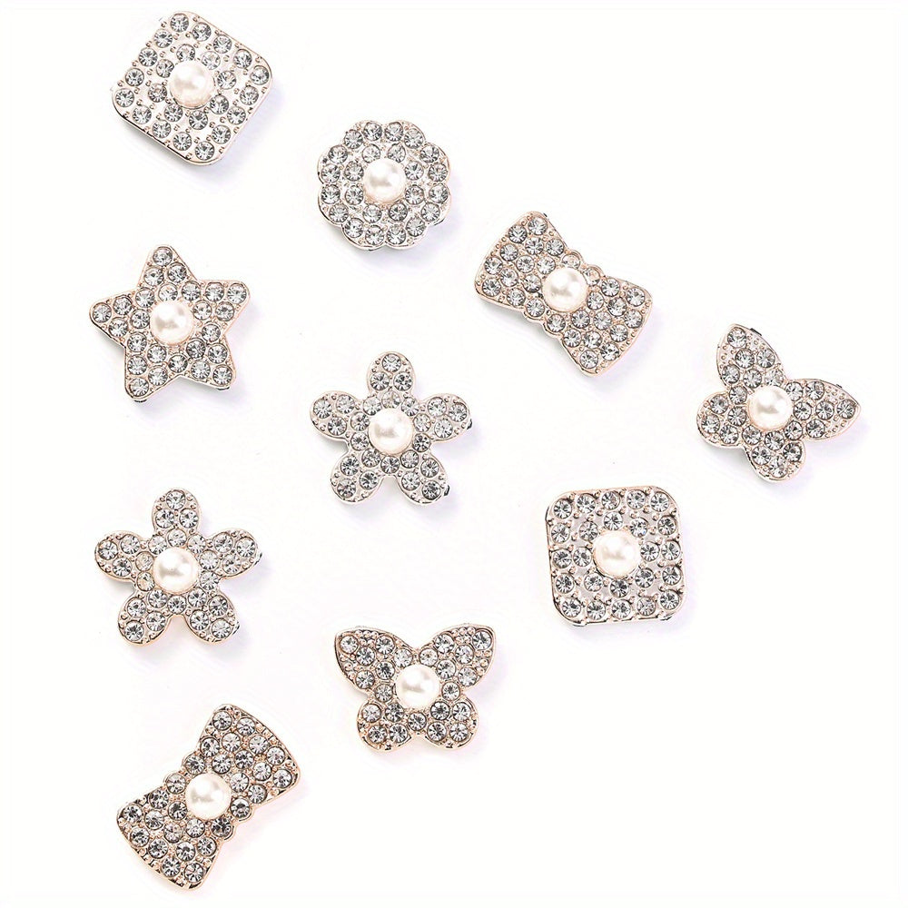 Mix CCB Flower Star Butterfly Flatback Rhinestone Beads