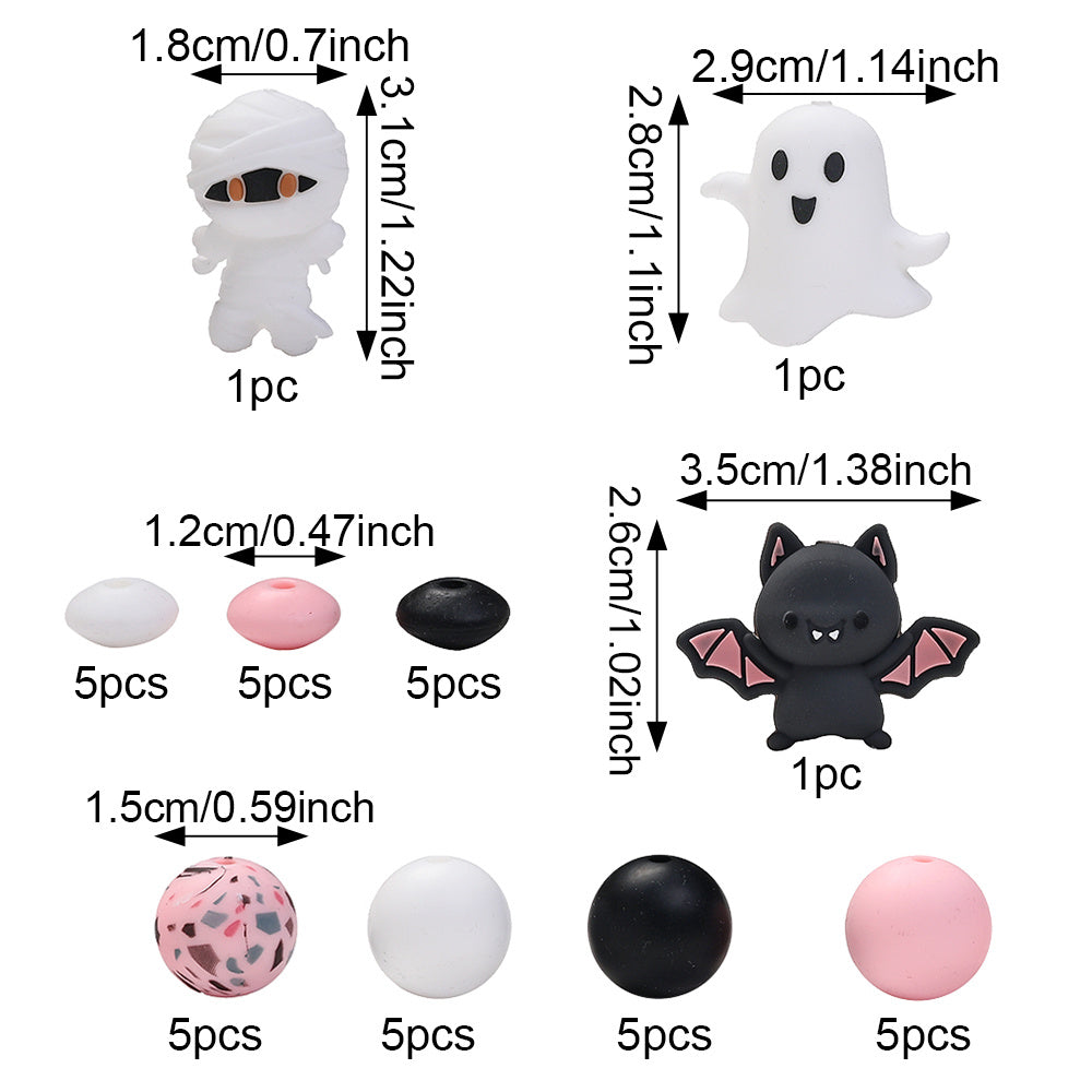 Halloween 3D Silicone Bead Set