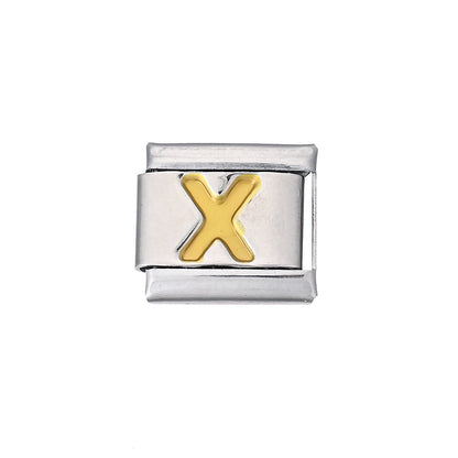 A-Z English Letter Stainless Steel Italian Charm Links