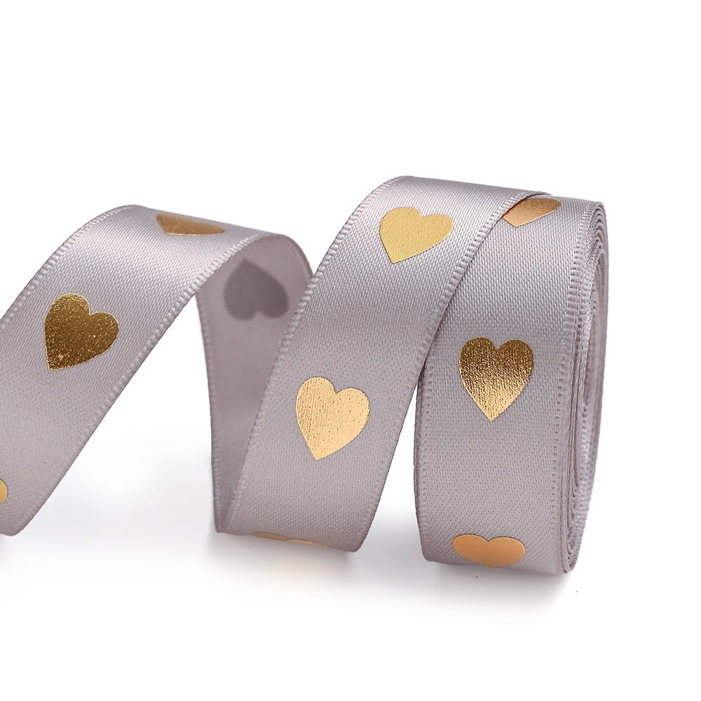 1 Roll 5 Yards Peach Heart Hot Stamping Ribbon