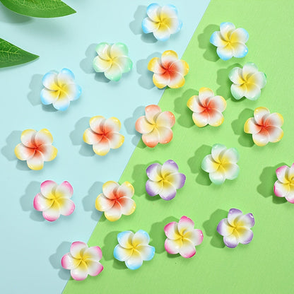 20PCS 20/24mm Frangipani Hawaiian Flower Resin Embellishments