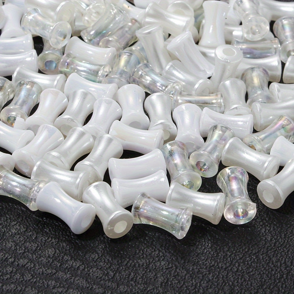 200PCS Mini Bamboo Joint Acrylic Imitation Pearl Spacer Beads
