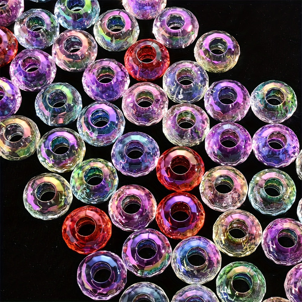 20PCS 9×15mm Large-Hole Acrylic Spacer Beads
