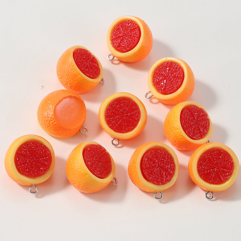 Orange Resin Fruit Charms