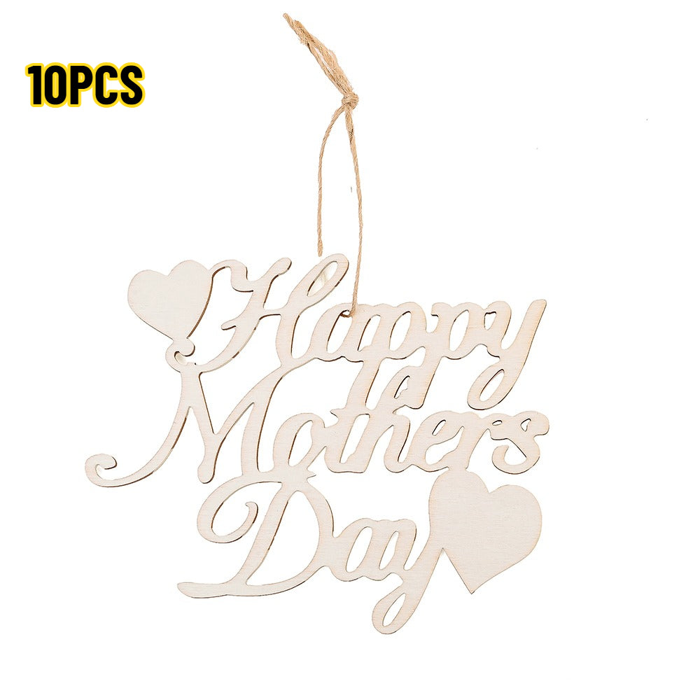 10-Piece Mother's Day Blank Wooden Sign Set