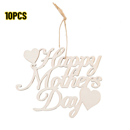 10-Piece Mother's Day Blank Wooden Sign Set