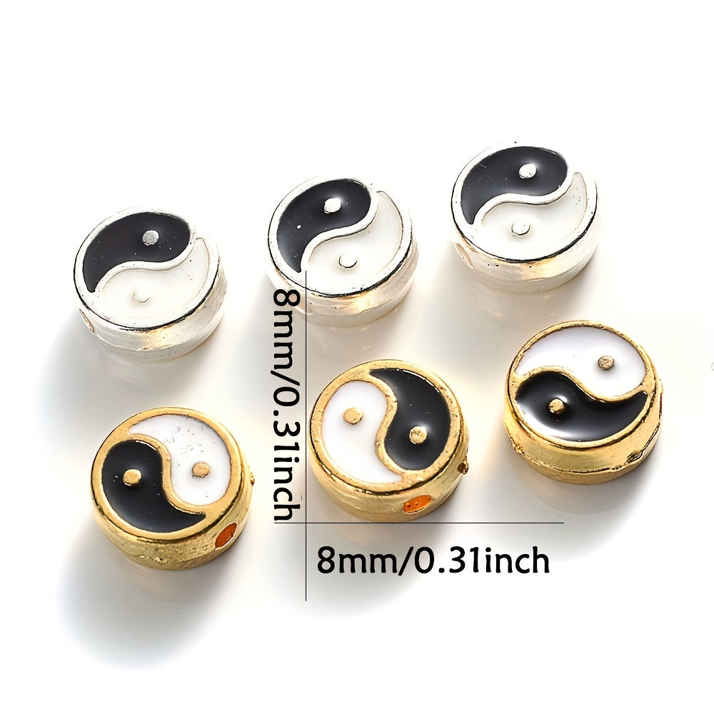 Enamel Tai Chi Yin Yang Beads