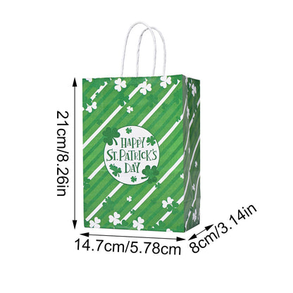 6-Piece 21x14.7x8 cm Kraft Paper Clover Gift Bags