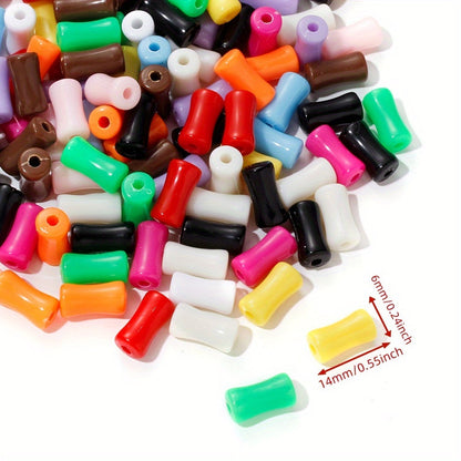 Solid Color Bamboo Acrylic Beads