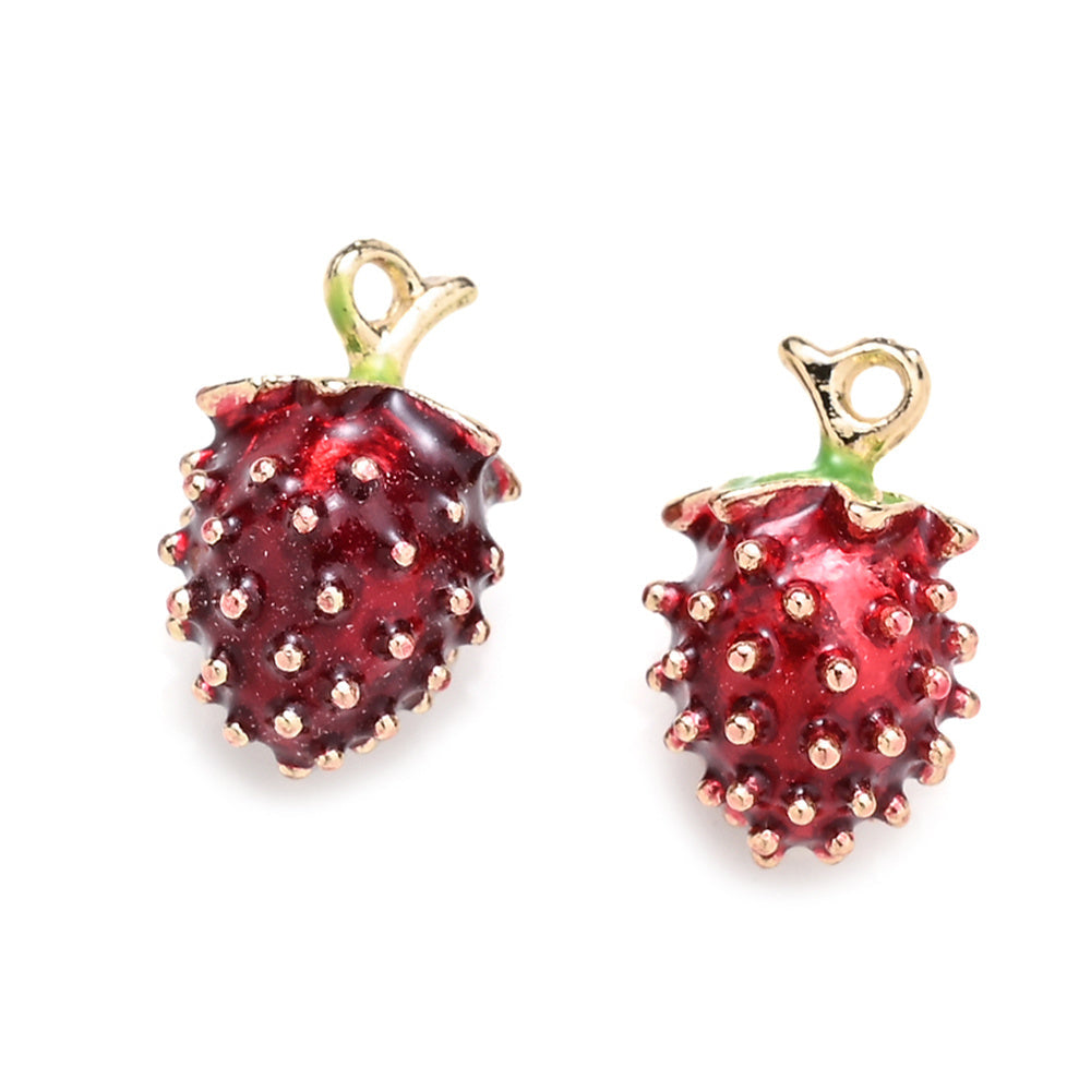 2PCS Fruit Series Alloy Pendant Set