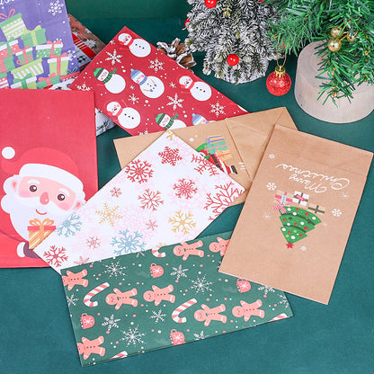 Christmas Paper Gift Bags with Sealing Stickers