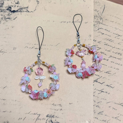 Acrylic Flower Leaf Charms Set