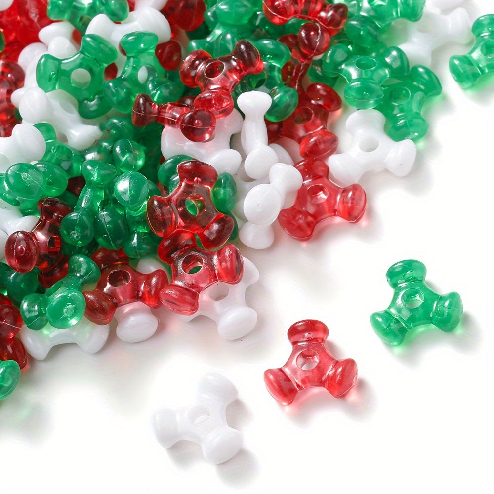 Christmas Acrylic Tri Beads