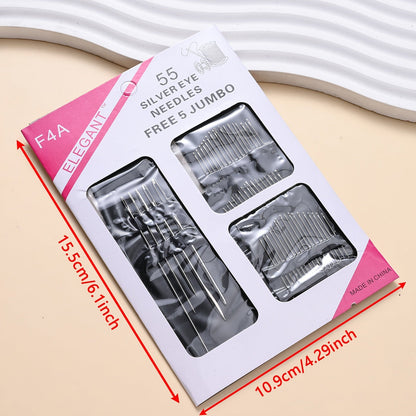 Silver Embroidery Needles Set