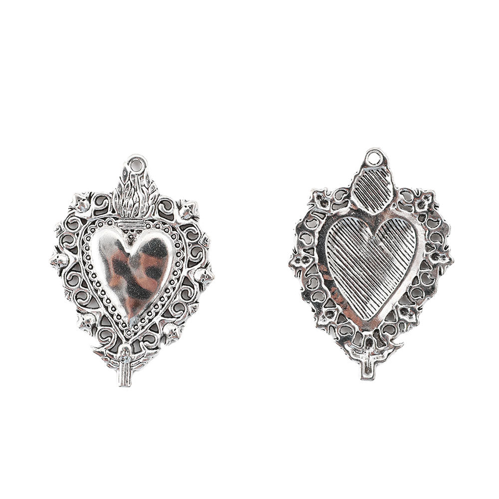 Love & Peach Heart Alloy Hook Charms