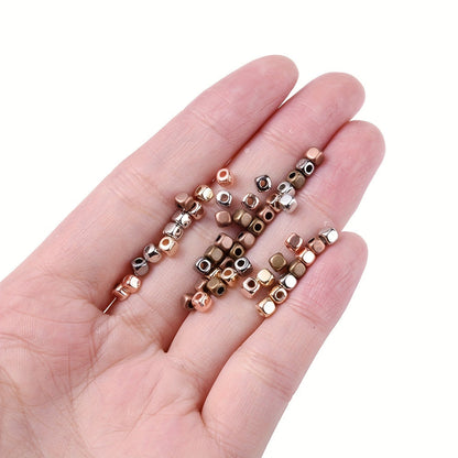 100PCS 3mm Multicolor Cube CCB Spacer Bead Set
