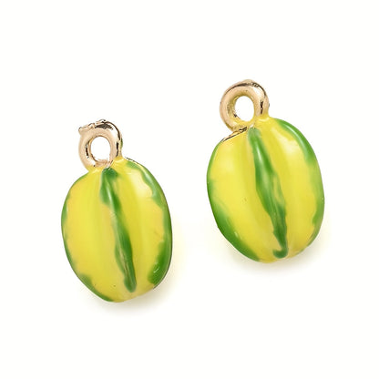 2PCS Fruit Series Alloy Pendant Set