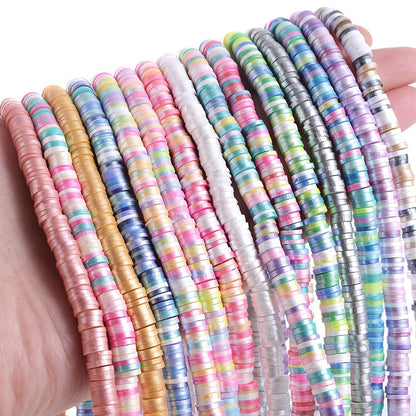 Flat Round Polymer Clay Beads