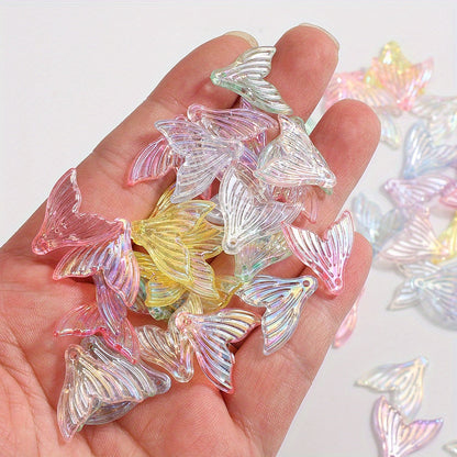 Clear Shiny Fishtail Acrylic Pendants