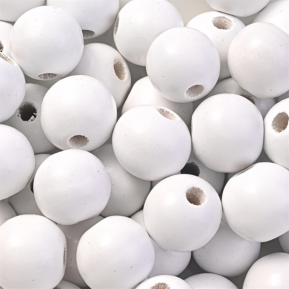 10PCS 16mm Animal Print Round Wooden Bead Set