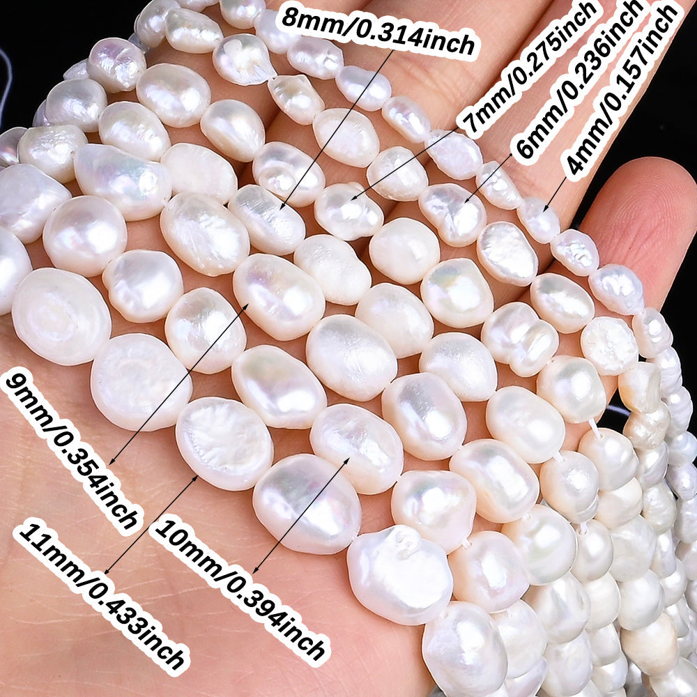 White Irregular Freshwater Pearl Beads
