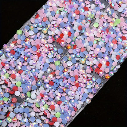 12PCS 4×3cm Self-Adhesive Resin Rhinestone Embellishment Strips
