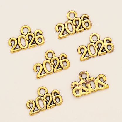Vintage Number Letter Metal Charms