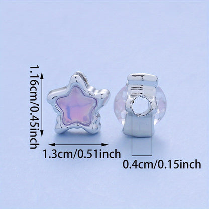 Pentagram Plastic Spacer Beads