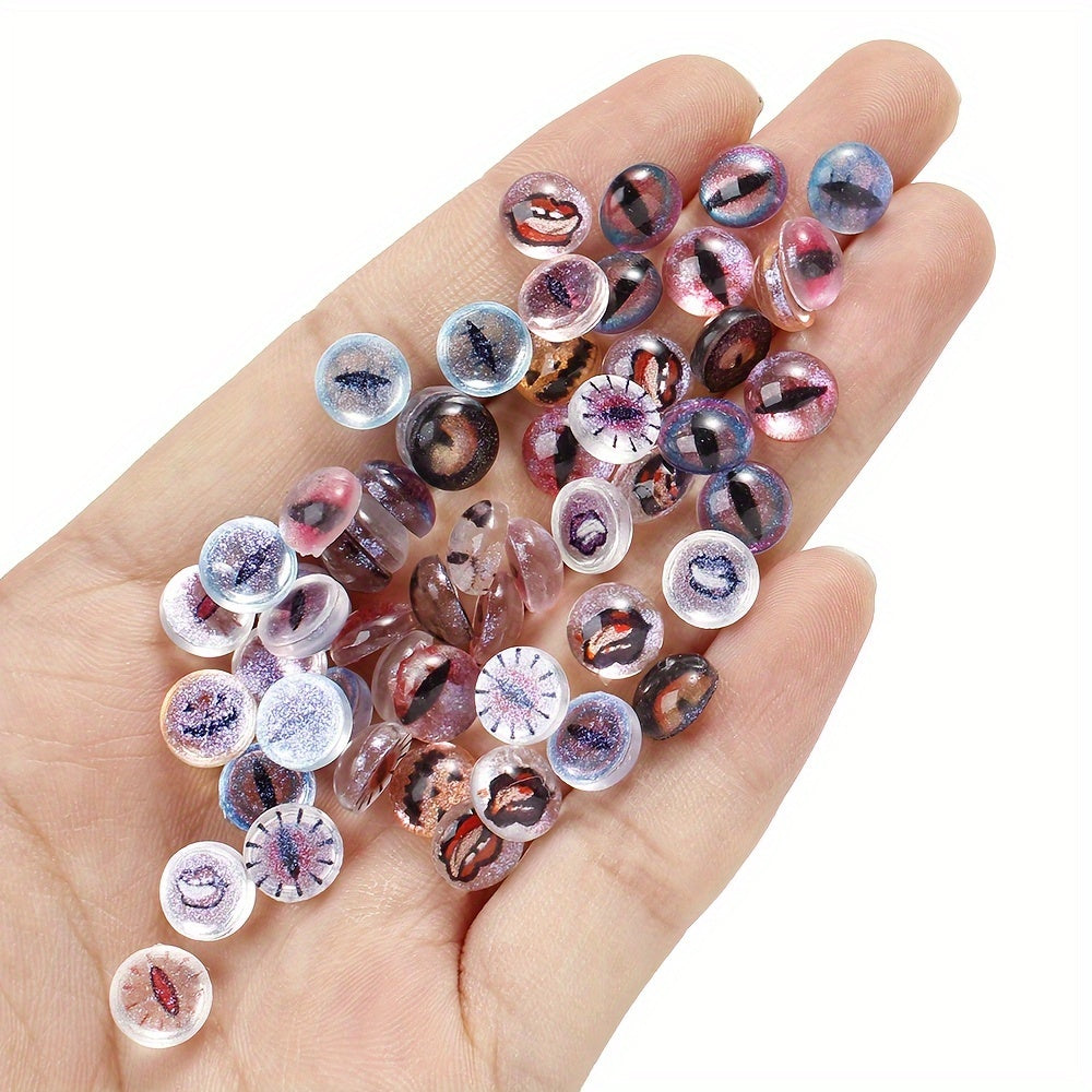 20PCS 8mm Eye Pattern Acrylic Spacer Beads