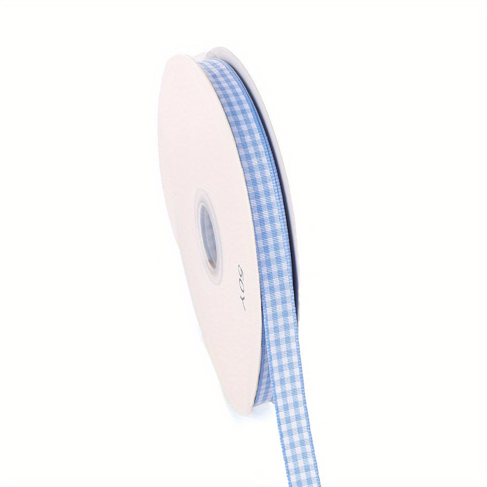 50 Yards/Roll 10 mm Christmas Plaid Satin Ribbon