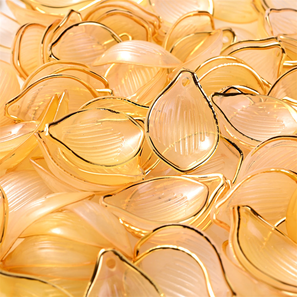 50pcs/set 15x22mm Fashion Petal Beads