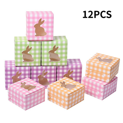 12-Piece 10x10x6.5 cm Paper Rabbit Gift Boxes
