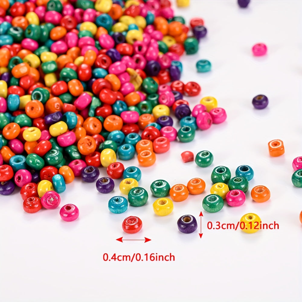 Rainbow Mini Wooden Beads