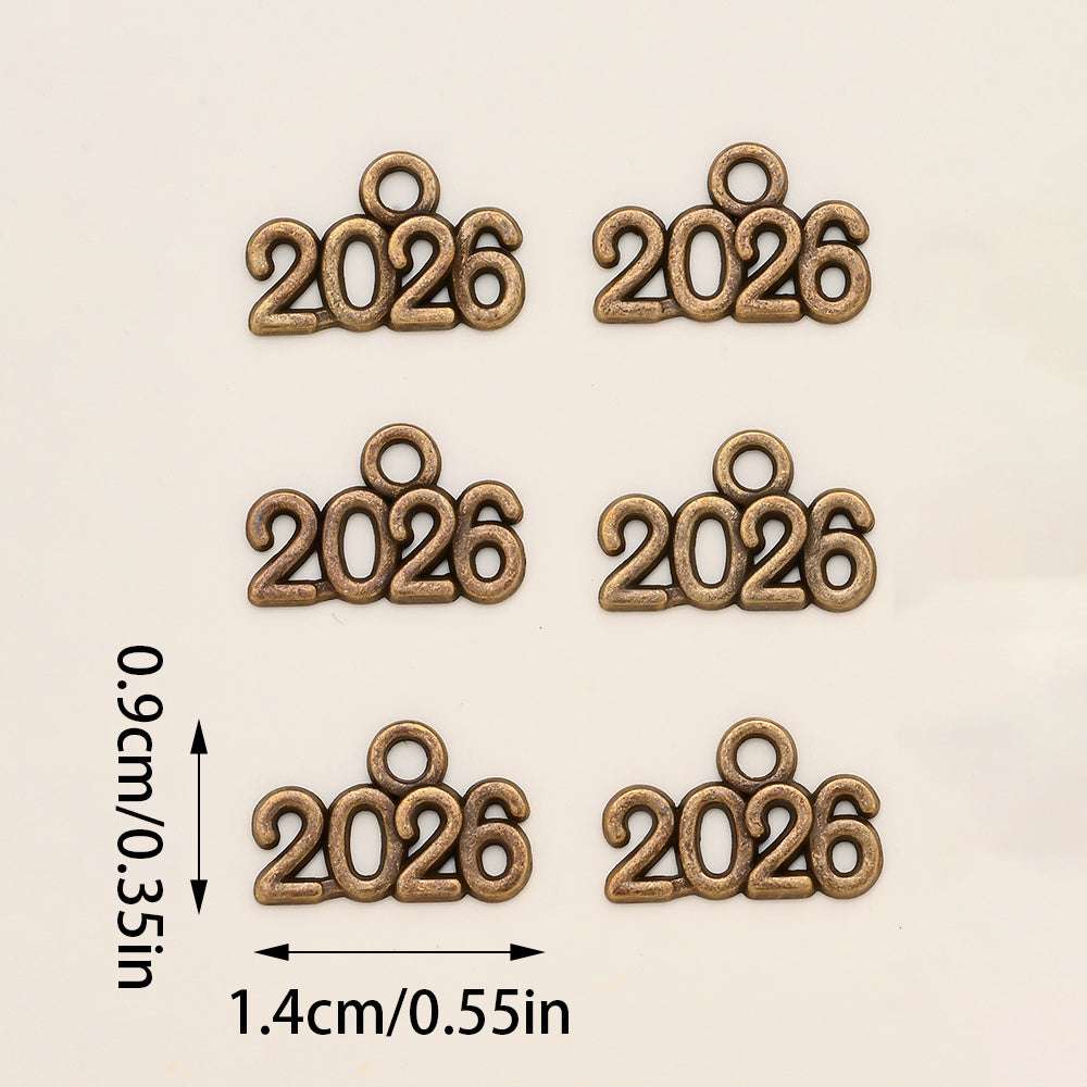 Vintage Number Letter Metal Charms