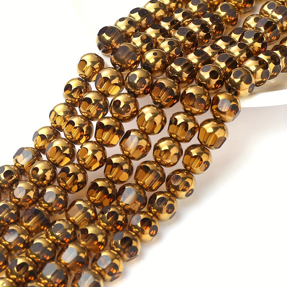 43PCS 8mm Multicolor Faceted Glass Bead Set